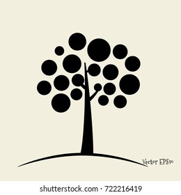 Abstract stylized tree. Vector illustration.