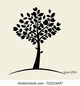 Abstract stylized tree. Vector illustration.