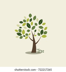 Resumen de árbol estilizado. Ilustración vectorial.