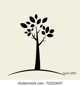 Abstrakter stilisierter Baum. Vektorgrafik.