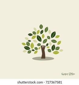 Árvore estilizada abstrata. Ilustração vetorial.