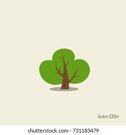 Resumen de árbol estilizado. Ilustración vectorial.