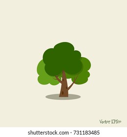 Abstract stylized tree. Vector illustration.