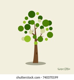 Abstract stylized tree. Vector illustration.