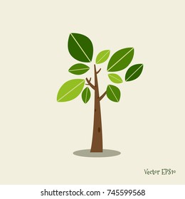 Abstract stylized tree. Vector illustration.