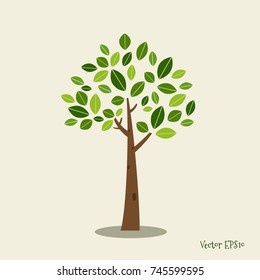 Resumen de árbol estilizado. Ilustración vectorial.