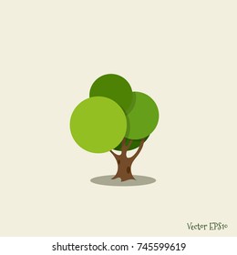 Resumen de árbol estilizado. Ilustración vectorial.