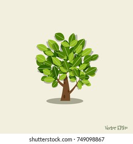 Abstrakter stilisierter Baum. Vektorgrafik.
