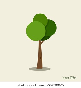 Resumen de árbol estilizado. Ilustración vectorial.