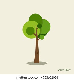 Resumen de árbol estilizado. Ilustración vectorial.