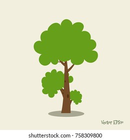 Abstract stylized tree. Vector illustration.