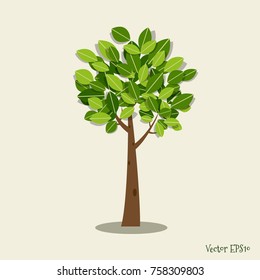 Abstract stylized tree. Vector illustration.