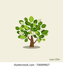 Abstract stylized tree. Vector illustration.