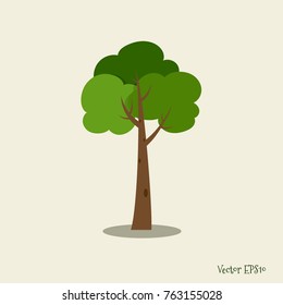 Árvore estilizada abstrata. Ilustração vetorial.