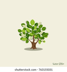 Abstract stylized tree. Vector illustration.
