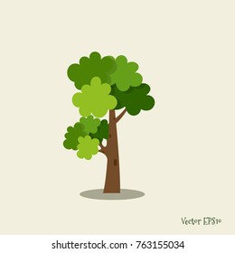 Resumen de árbol estilizado. Ilustración vectorial.