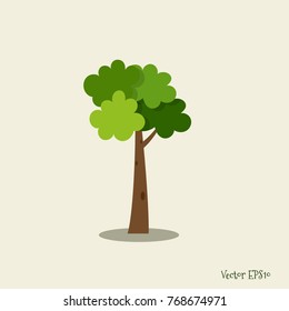 Abstract stylized tree. Vector illustration.