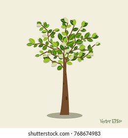 Abstract stylized tree. Vector illustration.
