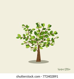 Abstract stylized tree. Vector illustration.