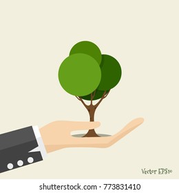Abstract stylized tree. Vector illustration.