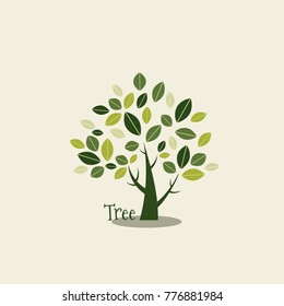 Abstract stylized tree. Vector illustration.