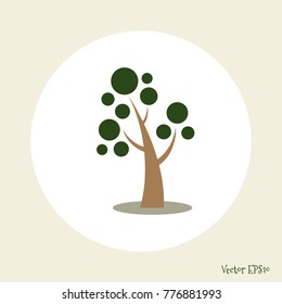 Abstract stylized tree. Vector illustration.