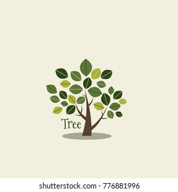 Abstract stylized tree. Vector illustration.