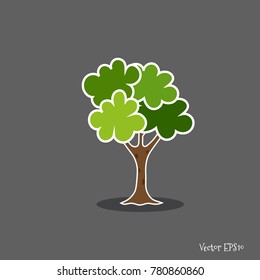 Abstract stylized tree. Vector illustration.