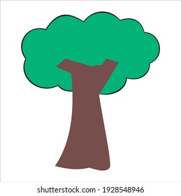 abstract stylized trees. Natural illustration.