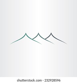 abstract stylyzed mountains icon