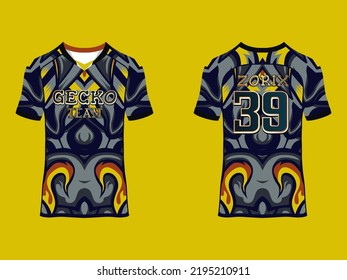 Abstract Sublimation Print Short raglan sleeve jersey Wear