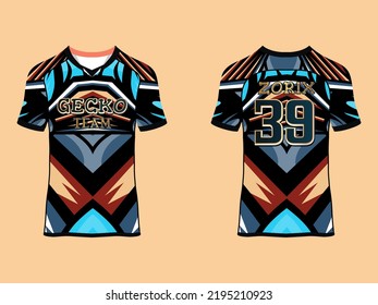Abstract Sublimation Print Short raglan sleeve jersey Wear