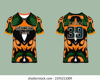 Abstract Sublimation Print Short raglan sleeve jersey Wear