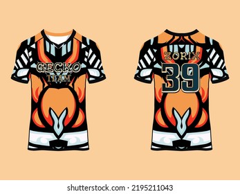 Abstract Sublimation Print Short raglan sleeve jersey Wear