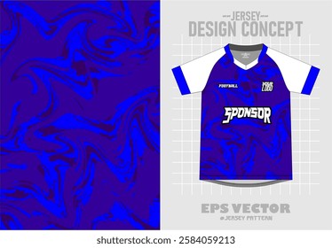 Abstract sublimation white blue jersey design  sporty modern stripes football basketball training kit vector background