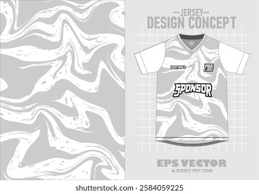 Abstract sublimation white blue jersey design  sporty modern stripes football basketball training kit vector background