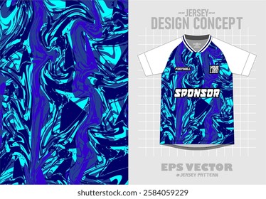 Abstract sublimation white blue jersey design  sporty modern stripes football basketball training kit vector background