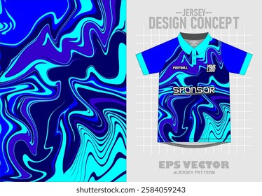 Abstract sublimation white blue jersey design  sporty modern stripes football basketball training kit vector background
