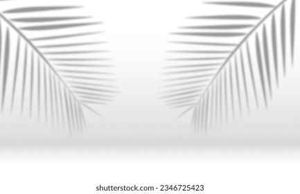 Abstract subtle background. Gray and white leaf platform gray background vector 3d render with podium stand to display cosmetic products 3d stage display white background display