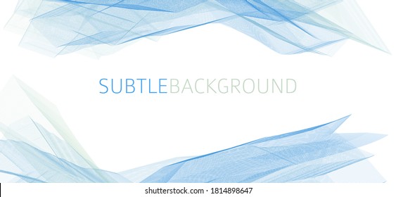 Abstract subtle background with light blue thin lines on white. Minimal vector graphic pattern