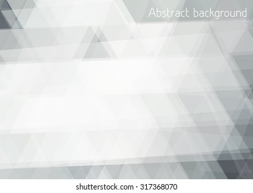 Abstract subtle black-and-white background textured by triangles. Vector graphic pattern