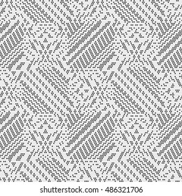 Abstract  subtle checked dotted  geometric motif. Seamless pattern.