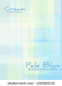 Abstract subtle geometric background with cream and pale blue rectangles. Simple vertical vector graphic pattern