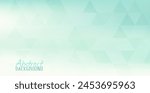 Abstract subtle yellowish green white background with translucent greenish cyan triangles. Pale vector graphic pattern