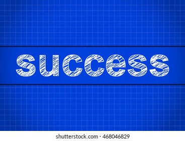 Abstract success blue background vector illustration