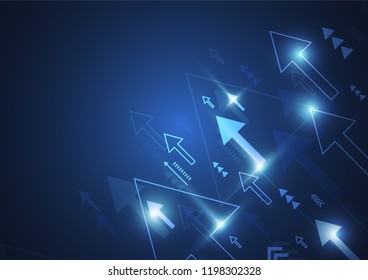 Abstract Success Concept. Growing arrows. Vector Illustration