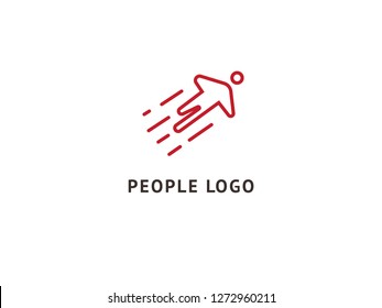 Abstract success logo vector design. Winner, star man, celebrity, business, active lifestyle, team work, gym logotype. Editable Design Happy people and star logo. Fitness, sport web icon.