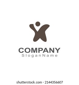 Abstract success people logo Vector Emblem Design Template. Creative of People Icon