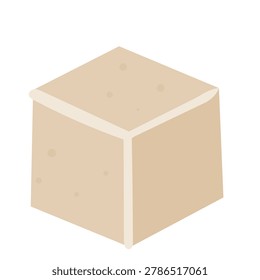 Abstract Sugar Cube icon. Sweet Food Ingredient Piece Isolated Symbol. Tea or Coffee Sweetener Cafe Dessert. 