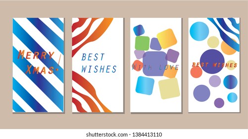 Abstract summer advertisement banners collection poster